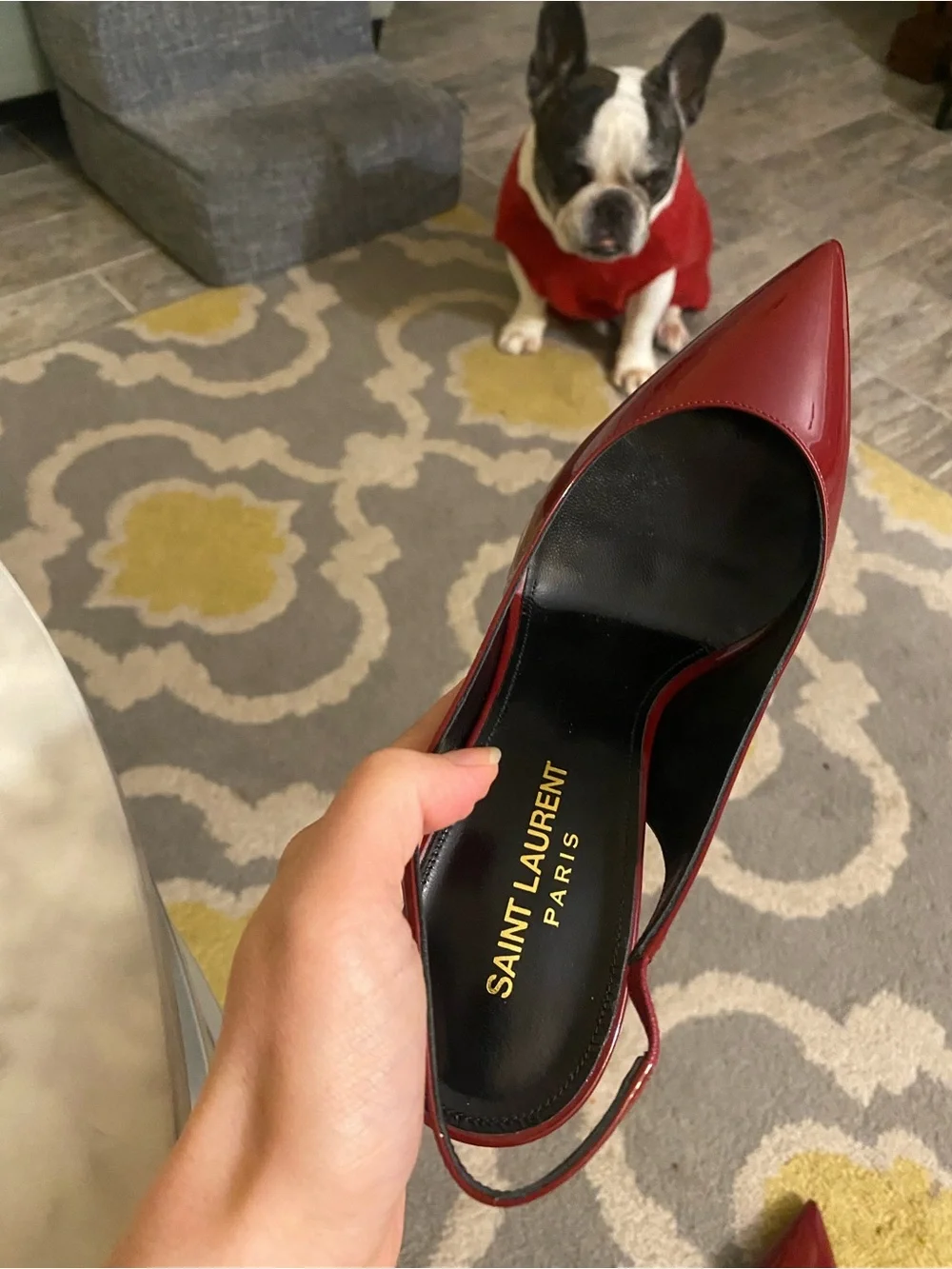 RED YSL HEEL- like new - Picture 16 of 16